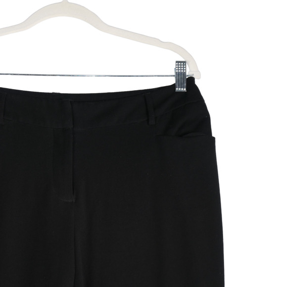 Apt 9 Dress Pants Womens 10 Black Curvy Fit Wide Leg Pockets Trousers Preppy - Picture 2 of 8